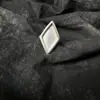 Anillo Imitación Plata Vieja Estilo Antiguo Estilo Étnico Hecho a Mano Plata Miao Bordado DIY Anillo Bordado Viejo Base Accesorios Molde Vacío