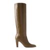 Botas altas de tacón alto de otoño e invierno de comercio exterior transfronterizo 2024, botas de moda Joker de talla grande, botas de pasarela de moda, botas ahumadas para mujer