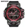 Sanda 3008 Relógio Aliexpress Masculino Jovem Esportivo Tendência Versão Coreana Relógio Digital Criativo Multifuncional