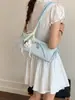 Bolsa Pequena com Laço Estilo Ballet Feminina 2026 Nova Moda Bolsa Baguete de Axila Bolsa de Ombro Texturizada de Verão para o Trabalho