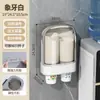 Porta-copos descartável doméstico de parede porta-copos de papel à prova de poeira cremalheira de armazenamento de copos sem punção