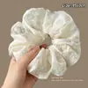 Scrunchie com vibe feminina, elástico de cabelo coreano fofo, acessório de cabelo estilo preguiçoso oversized, faixa de cabelo para coque
