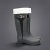 Botas de Chuva de Cano Alto Luo You Wellington Clássico para Exterior Resistente à Água Antiderrapante Viagem Caminhada Botas de Chuva com Pelúcia Adicional Comércio Exterior Transfronteiriço