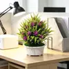 Planta Artificial em Vaso com 31 Grama de Primavera Oval de Alta Forma, Rosas Chá, Decoração de Planta Verde Artificial Transfronteiriça, Flores Artificiais para Exibição na Sala de Estar