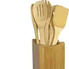 Espátula de Bambú, Sartén Antiadherente, Espátula Doméstica de Bambú Especial sin Pintura, Cuchara para Arroz de Bambú, Espátula de Cocina, Espátula de Bambú Bambú, Versión Extendida