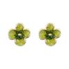 Nuevos pendientes de cristal de camelia verde, ligeros, de lujo, de moda, de alto diseño, elegantes y combinables.