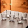 Copos de Cristal Criativos de Alta Qualidade Estilo Chinês para Uso Doméstico, Copinhos Premium de Luxo Leve, Conjunto para Servir Vinho