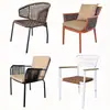 Silla de Ratán Silla de Respaldo para Ocio en el Patio Silla Tejida de Ratán para Balcón Exterior Muebles Tejidos de Ratán Grandes y Planos para Terraza de Villa