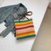 Bolso tejido estilo coreano para mujer, gran capacidad, nueva moda 2024, bolso de hombro informal de paja para verano