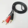1,5 metros 3,5 para plug duplo Lotus RCA telefone celular computador notebook amplificador de potência alto-falante linha AV linha de áudio 1