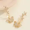 Pendientes de Mariposa con Diamantes Exagerados Dorados Personalizados