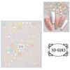 Zhengxiang 2024 nuevas pegatinas de uñas en relieve 5D pegatinas de uñas de dibujos animados de Halloween Navidad personalización de comercio exterior venta al por mayor