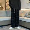 Pantalones casuales de pana a cuadros para hombre, de otoño, holgados, rectos y de pierna ancha, de marca de moda Duffy Handsome Trousers