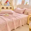 Modelo Nuevo 2026 100% Algodón Puro Suave Gasa de Doble Capa Sábana de una Pieza para Uso en Casa y Dormitorio, Juego de Tres Piezas