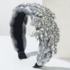 Popular Otoño e Invierno Franela Tejida Banda para el Cabello de Alta Calidad Flor de Diamante Lujo Ligero Elegante Diadema Accesorios para el Cabello Elegantes de Lujo para Mujeres