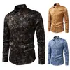 Otoño/Invierno 2026 Nuevo Talla Europea Amazon Camisa Casual de Manga Larga para Hombre Moda Transfronteriza para Hombre Camisa Estampada