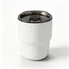 Mini Xícara de Café Famosa na Internet com Logo Impresso, Copo Portátil de Aço Inoxidável 304 de Camada Dupla com Tampa, Alto Valor Estético, Xícara de Café Modelo Novo
