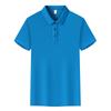 Camisa polo estamparia a quente bordado de logo 210g verão negócios gelo cor sólida gola manga curta camiseta alimentação roupas de trabalho