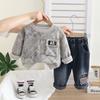Conjunto de Sudadera de Dos Piezas para Primavera y Otoño para Niño, Nuevo Conjunto Casual de Otoño para Bebé, Conjunto de Manga Larga Estilo Coreano, Ropa Infantil al por Mayor