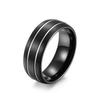 Anillo de Acero de Tungsteno Mate Bicolor para Hombres, Nicho de Alta Gama Oro Tungsteno Resistente a Rayones Moda Tendencia Accesorio para la Mano