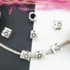 1 hoja aleación cuentas de agujero grande serie de plantas cuentas de agujero grande pulsera para niños cuentas de agujero grande accesorios apertura 4-5 mm