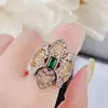 6 Cristales Artificiales Estilo Francés Resistente Piedra Preciosa de Color Zircón Vintage Italiano Paraiba Anillo Joyería Piedra Suelta