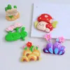 Flor Grande Champiñón Dibujo Animado Hecho a Mano DIY Pegamento de Crema Resina Accesorios Pequeños Agujero para Joyería Hebilla de Zapato Paquete de Materiales