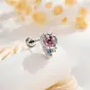 Brincos Frescos e Fofos da Série Oceano Concha Estrela Doce e Refrescantes Haste de Parafuso Dupla Piercing de Cartilagem Unhas de Osso da Orelha