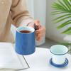 Taza de Agua de Oficina con Filtro de Tapa Simple Separación de Té Cerámica Estilo Japonés Vintage Taza Taza de Té Regalo