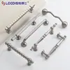Venta Directa de Fábrica de Tiradores Originales de Lujo Ligero para Puertas de Armario, Tiradores de Plata Cepillada Francesa para Puertas de Muebles y Gabinetes, Tiradores de Agujero Único para Cajones de Gabinete