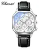 Relógio da Marca Chenxi Relógio de Quartzo Multifuncional Comércio Exterior Calendário Vazado Luminoso Cronógrafo Relógio Masculino Fabricante Atacado