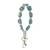 Chaveiro de flor margarida tecido à mão estilo boêmio corrente de chaveiro de cor contrastante pulseira pingente acessórios para corrente de celular