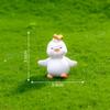 Micro Paisagem Criativa Bonito Branco Amarelo Pato Boneca DIY Decorações Acessórios Carro Desktop Mini Enfeites