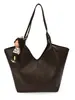 Bolso tipo cesta de mercado de moda estilo coreano 2025 nuevo versátil con patrón de lichi bolso de mano de alta gama de un solo hombro cruzado
