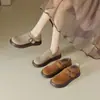 Zapatos Mocasines de Cobertura Total para Mujer Augusden 2026 Verano Nuevos de Suela Gruesa Doble Uso sin Cordones Zapatos Pequeños de Cuero con Suela Suave