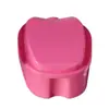 Caja para dentaduras postizas de plástico Apple, caja de almacenamiento de brackets invisibles, soporte de ortodoncia portátil, caja para aparatos dentales