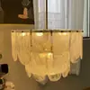 Lámpara de araña creativa para sala de estar estilo francés, Iluminación de cristal artístico con forma de nube, Lámpara de araña para dormitorio estilo americano, Lámpara de araña de lujo ligero vintage para comedor