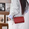 Bolsa Cilíndrica Transfronteiriça de Couro Genuíno Novo Primeira Camada Couro de Vaca Queda Natural Ombro Único Transversal Bolsa Axilar Simples Retrô Feminina