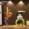 Adorno Lindo de Panda para Entrada, Decoración de Sala de Estar para el Hogar, Pieza de Exhibición para Guardar Llaves, Artesanía de Resina de Gama Alta de Nicho
