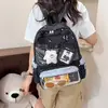 2026 Mochila Nueva Estilo Coreano Estudiante Escuela Viaje Sencillo Casual Gran Capacidad Linda Transparente Doble Hombro Mochila Escolar