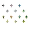 Celebridade da Internet Zhen Huan Armadura Buccellari Forma de Trevo Liga Cortada Luxo Zircônia Estilo Xifei Decoração para Nail Art