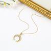 Nuevo Collar de Acero de Titanio Europeo y Americano de Venta Caliente Transfronterizo para Mujer Ins Chapado en Oro Plata Colgante Bicolor Moda Elegante Venta Directa de Fábrica