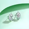 Pendientes de plata de ley S925 con moissanita transfronterizos, pendientes de lujo con moissanita en forma de pera, venta al por mayor de fábrica de comercio exterior europeo y americano