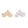 Venta al por mayor transfronteriza de accesorios para joyería DIY: colgantes de esmalte con forma de insecto de dibujos animados, collares hechos a mano, llaveros y dijes pequeños de aleación