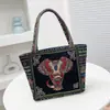 Comercio Exterior al por Mayor Nuevo Bolso Étnico de Elefante Matai para Mujer Bolso de Mano Simple para el Trabajo Bolso de Lona Bordado Bolso Pequeño Transfronterizo