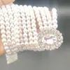 Cinturón decorativo para mujer versión coreana de Joker cadena de cintura de perlas con diamantes de imitación cadena de cintura elástica de verano para mujer venta al por mayor directa de fábrica