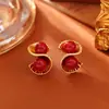 Pendientes Espirales Retro Estilo Maillard Diseño Creativo Exquisitos de Alta Gama Moda Pendientes de Otoño e Invierno Joyería Estilo Dulce y Fresco