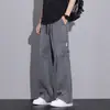Pantalones Casuales Rectos de Tencel para Hombre, Pantalones Largos de Pierna Ancha Sueltos Finos de Verano, Nuevos Pantalones de Trabajo con Caída para Hombre