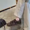Zapatillas Retro de Velcro de Piel Genuina para Mujer 2026 Nuevas Zapatillas Casuales con Punta Redonda, Diseño Patchwork y Suelas Gruesas que Aumentan la Altura