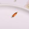 Fronteiriço Cobre Banhado a Ouro Luneta Cristal Oval Pingente Duplo Brincos Pendentes Anel Pulseira Colar Acessórios de Joalheria DIY Conectores